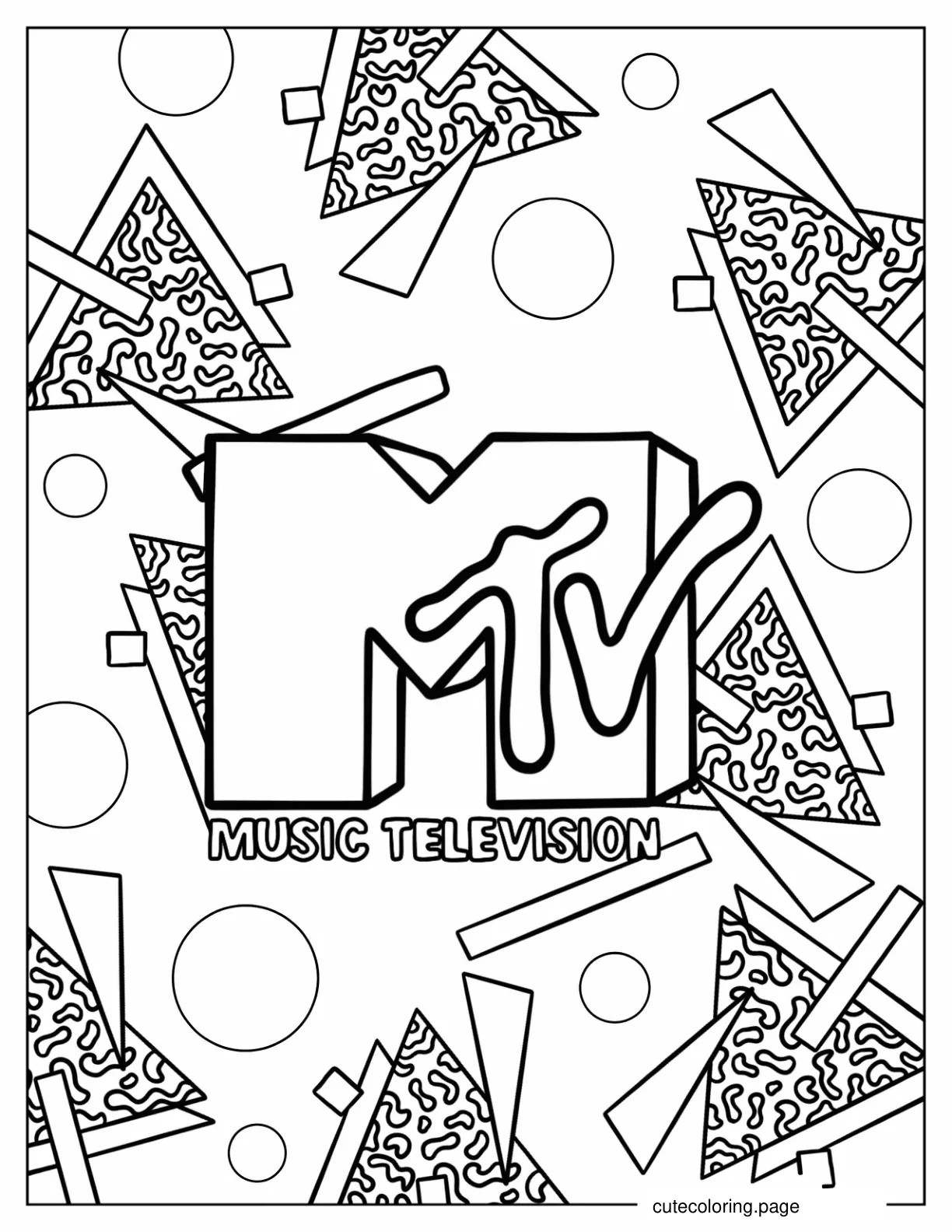 MTV Logo Coloring Page For Kids coloring page