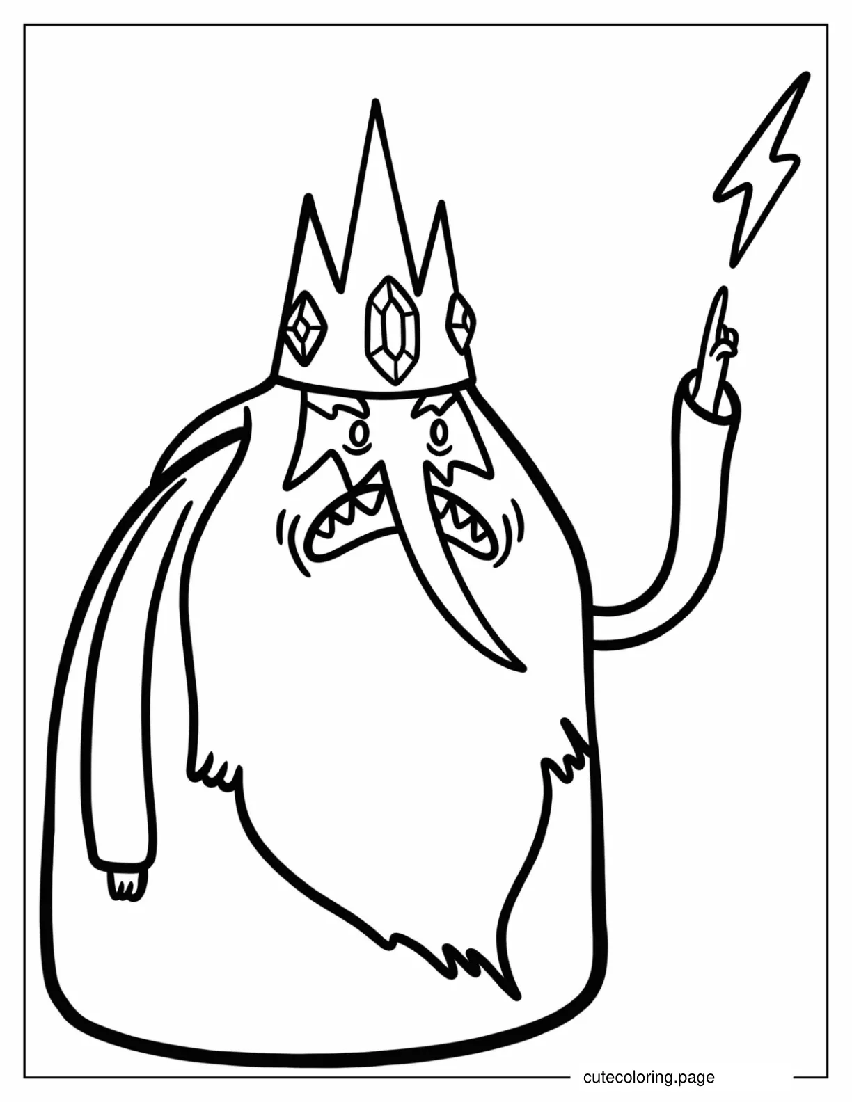 Adventure Time Ice King Coloring Page coloring page