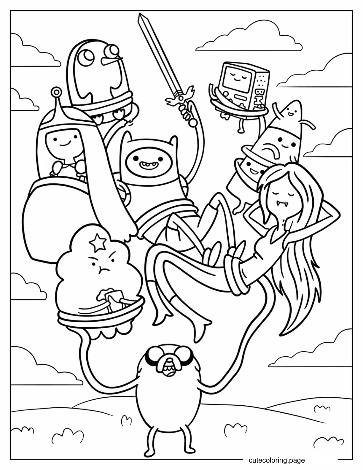 Adventure Time Poster coloring page