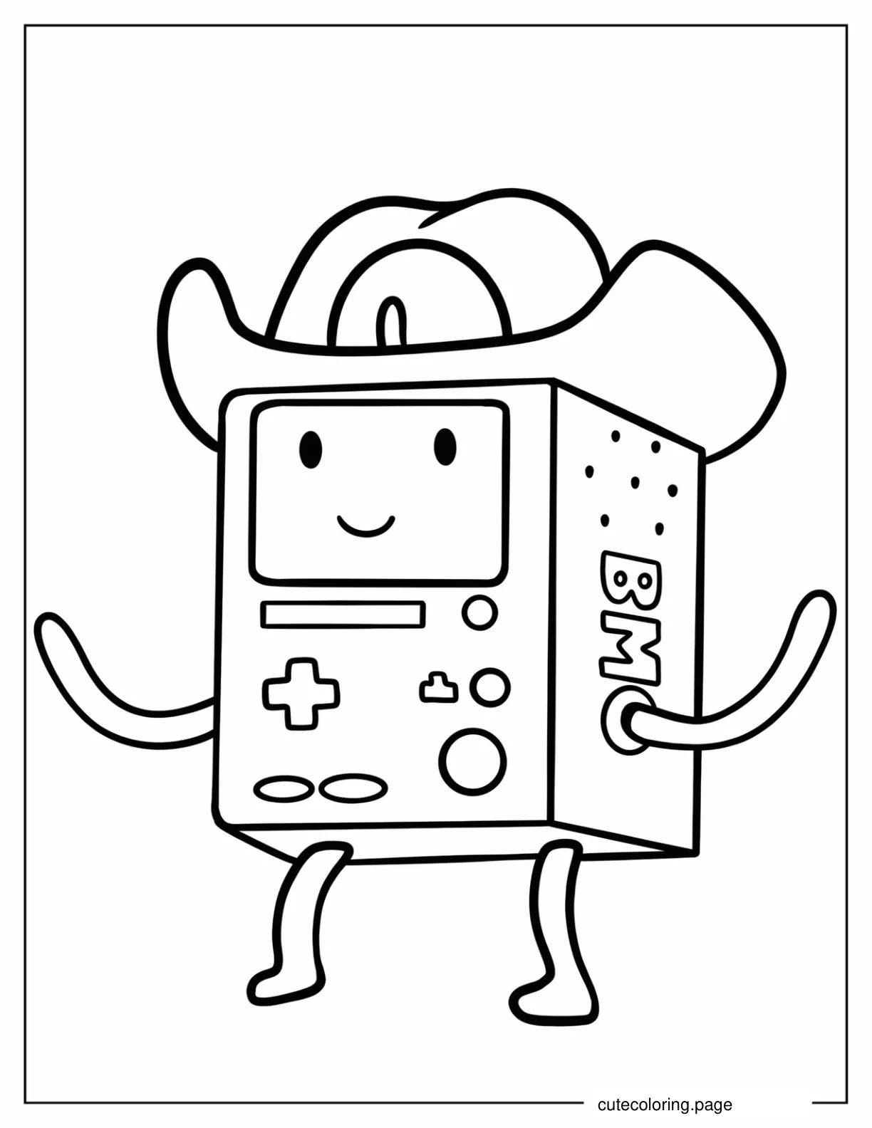 BMO Adventure Time Coloring Page For Kids coloring page