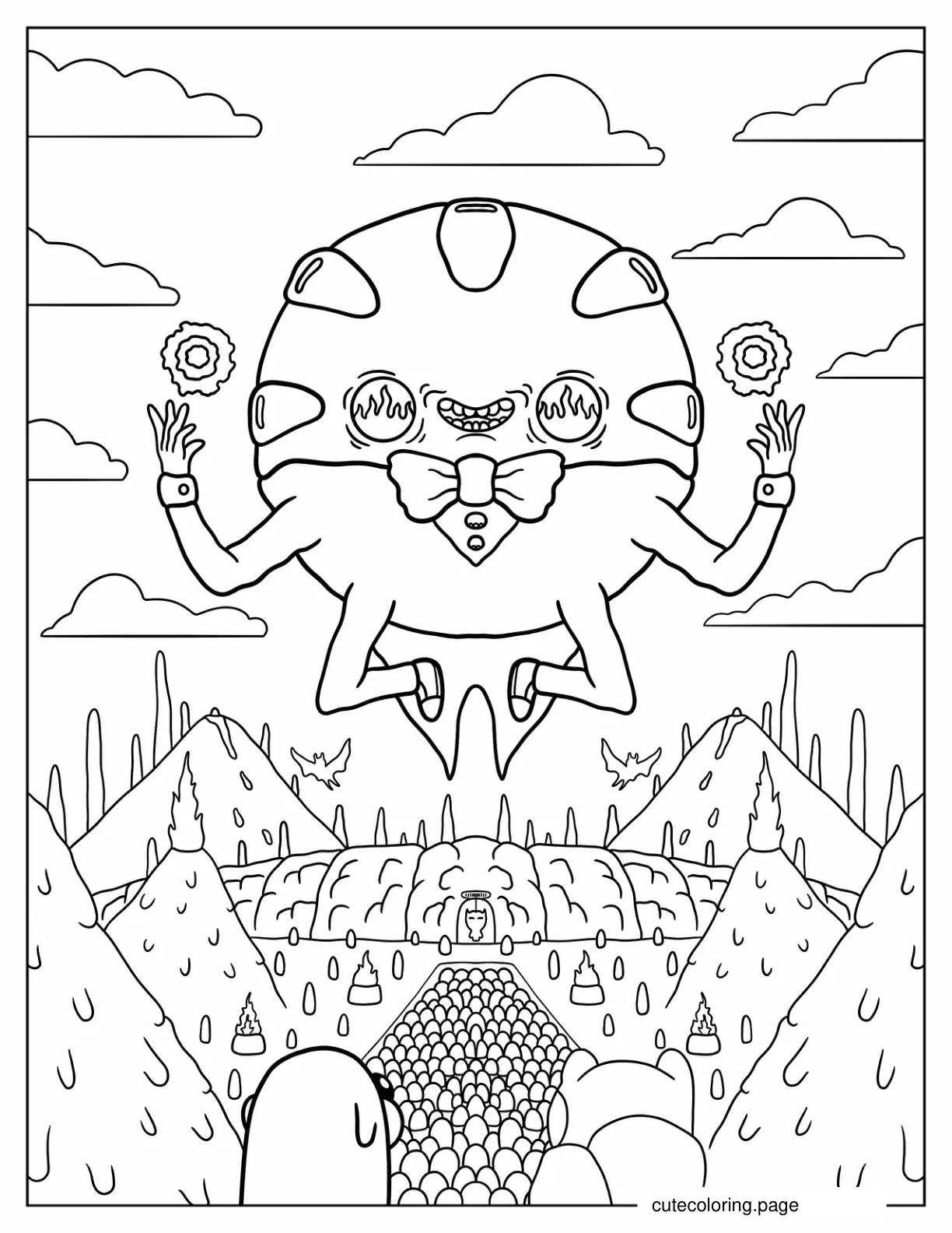 Creepy Peppermint Butler Coloring Sheet coloring page