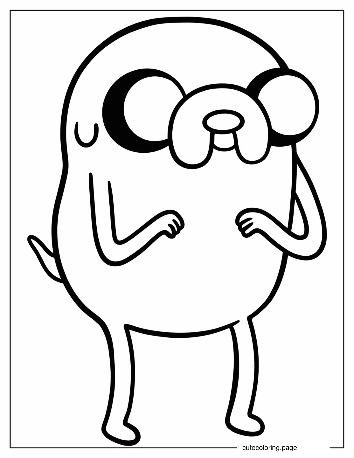 Simple Finn The Dog Coloring Sheet For Preschoolers coloring page