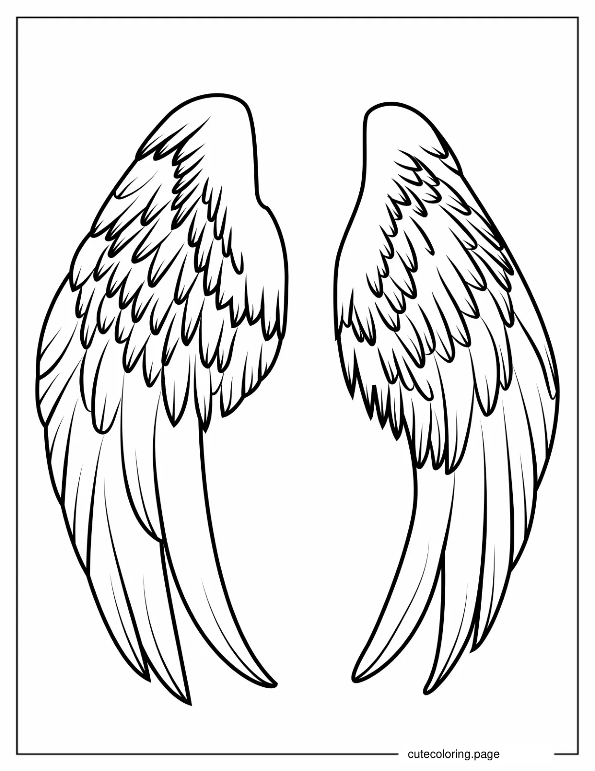 Angel Wings Coloring Sheet coloring page