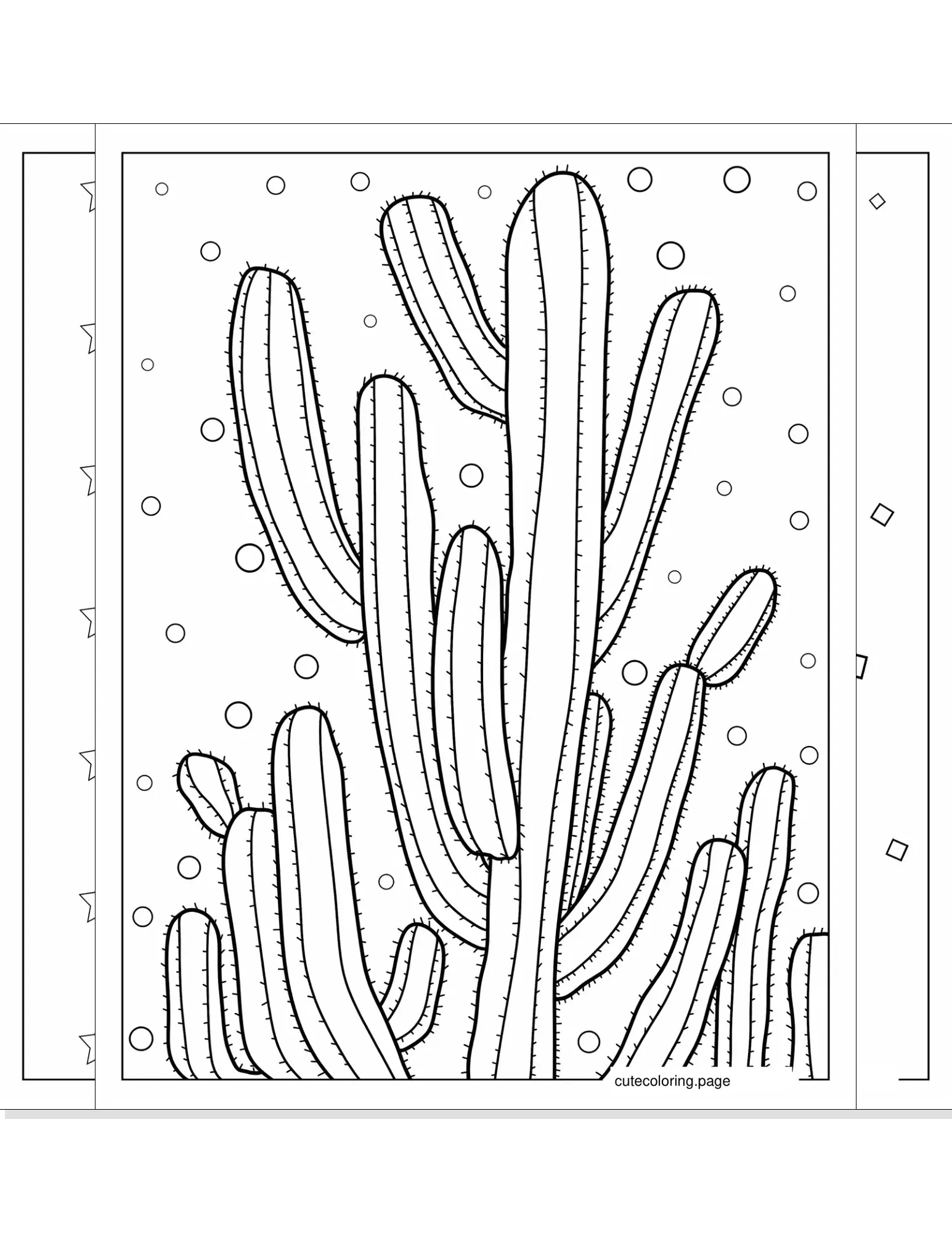 cactus coloring pages coloring page