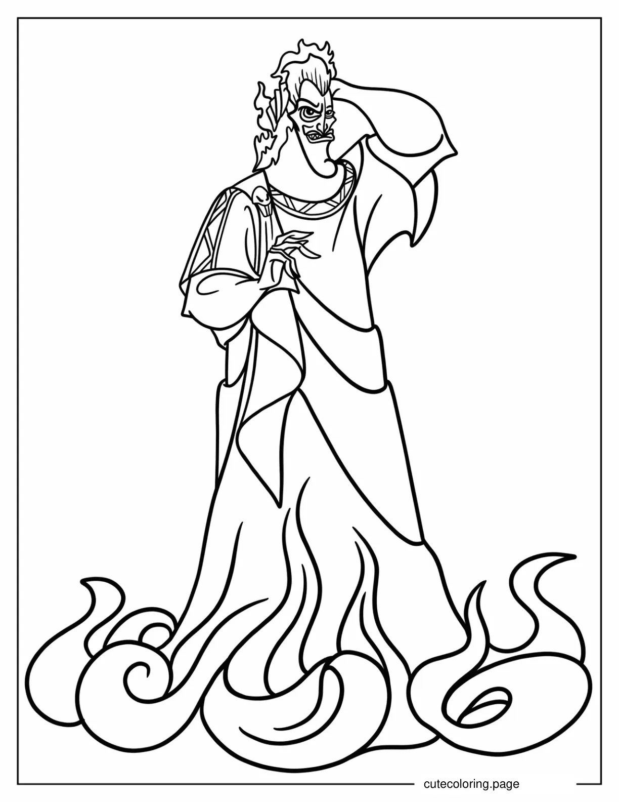 Disney Villain Hades Coloring Page For Kids coloring page