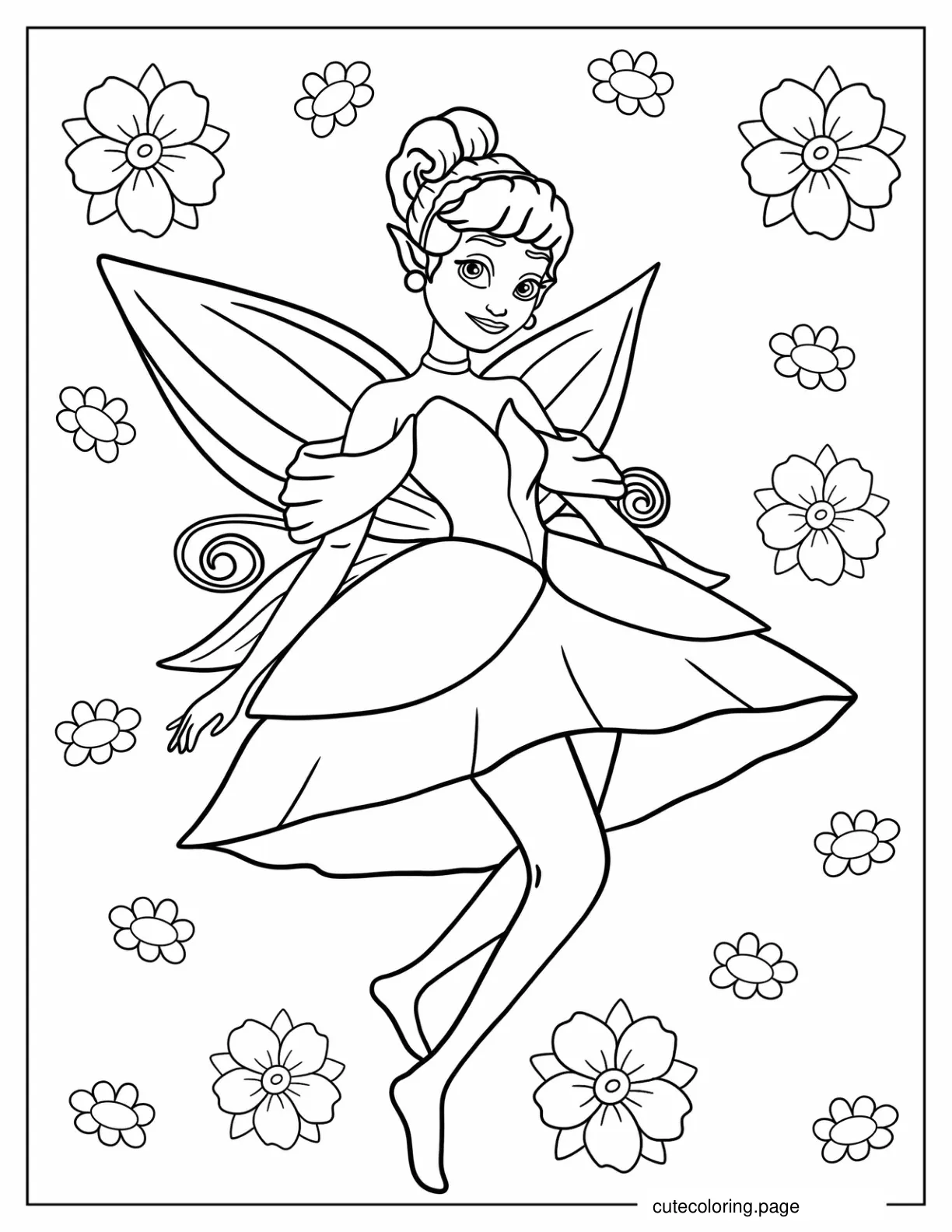 Fairy Cinderella Coloring Sheet coloring page