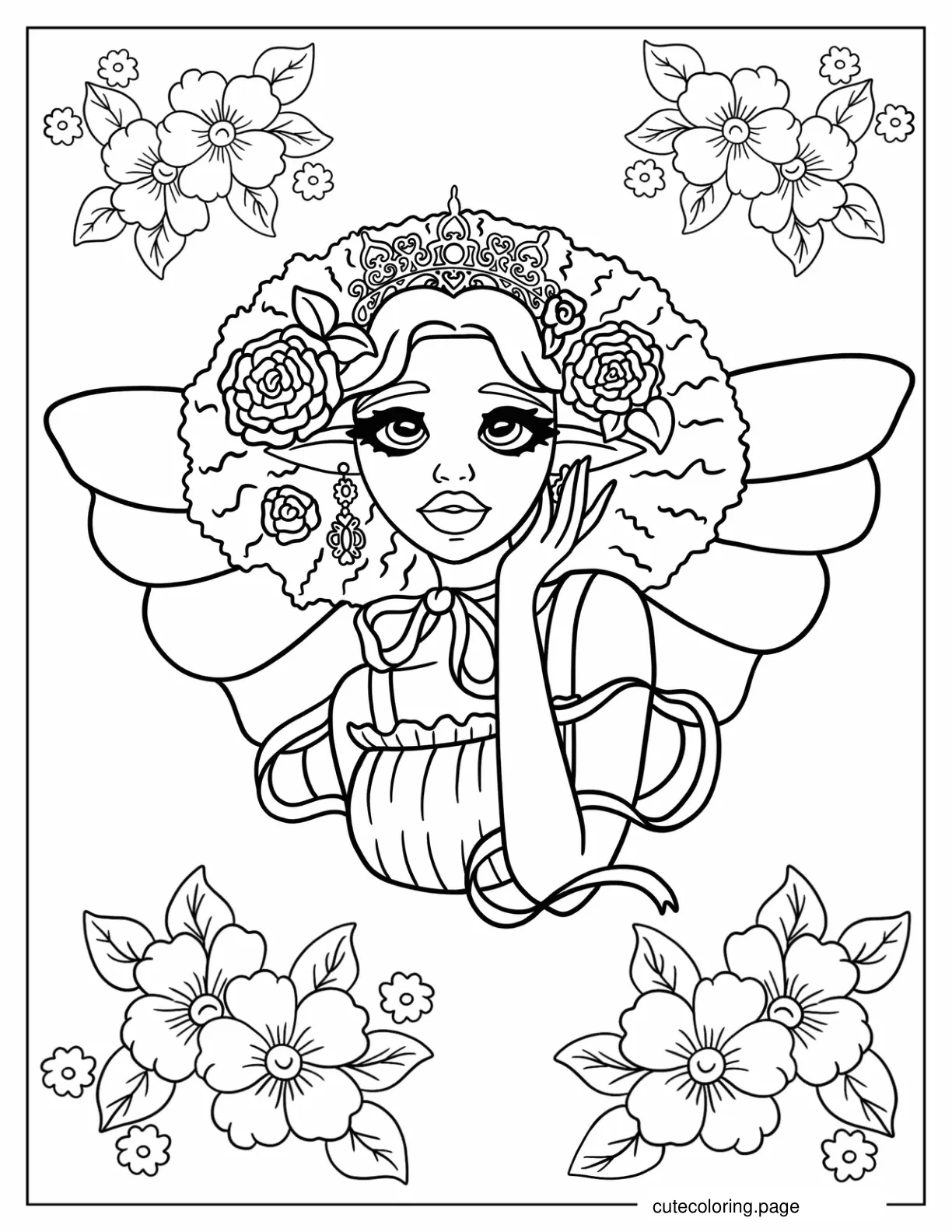 Fairy Queen Coloring Page coloring page