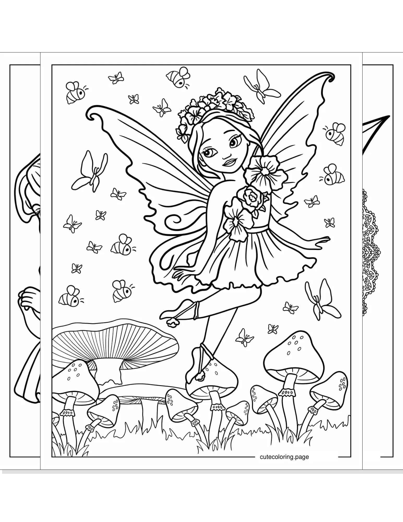 fairy coloring pages coloring page