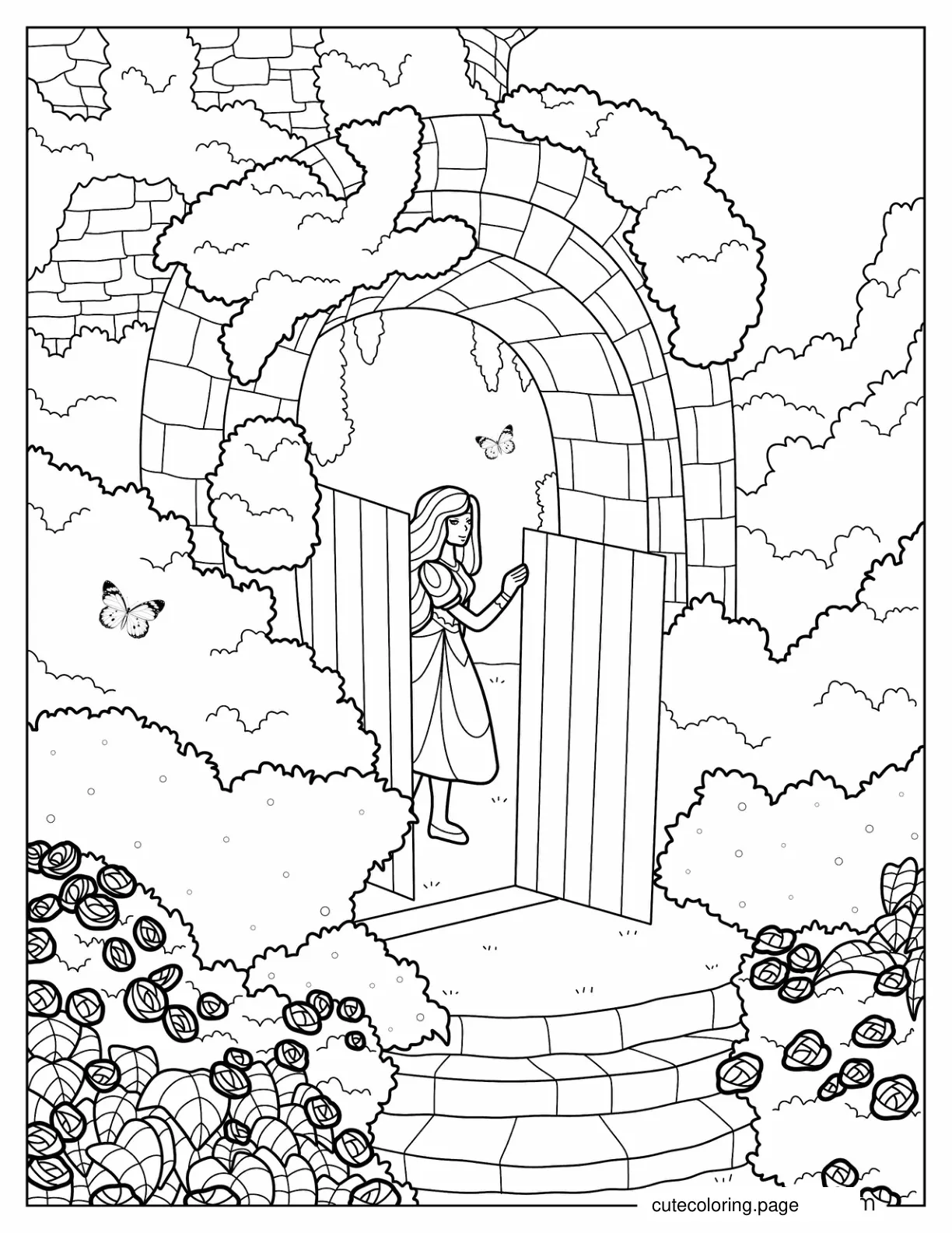 Enchanted Dream Garden To Color coloring page