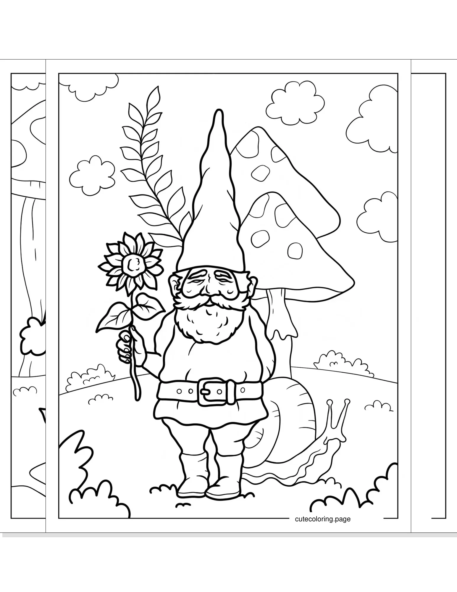 gnome coloring pages coloring page