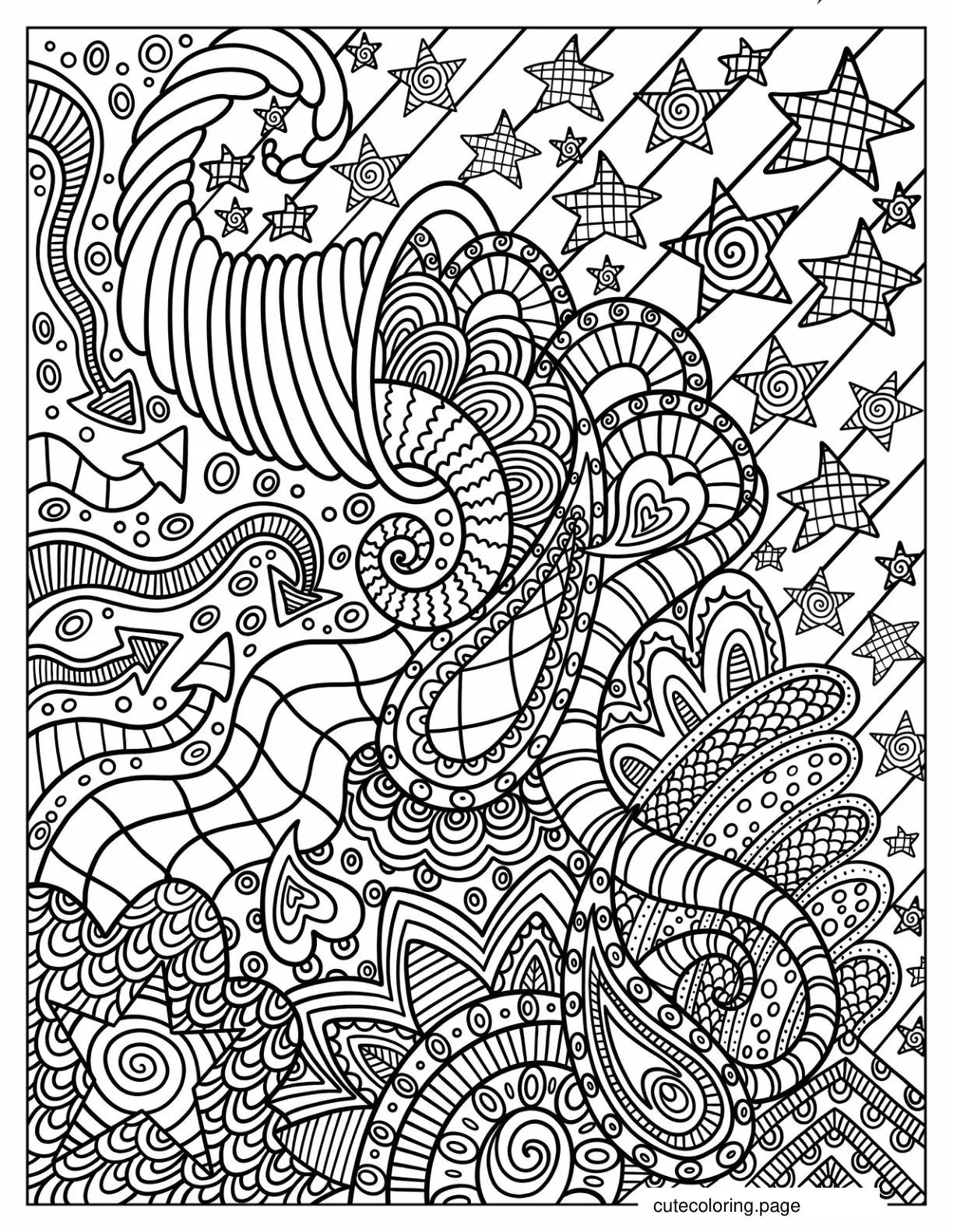 Full Page Hippie Mandala Coloring Page coloring page