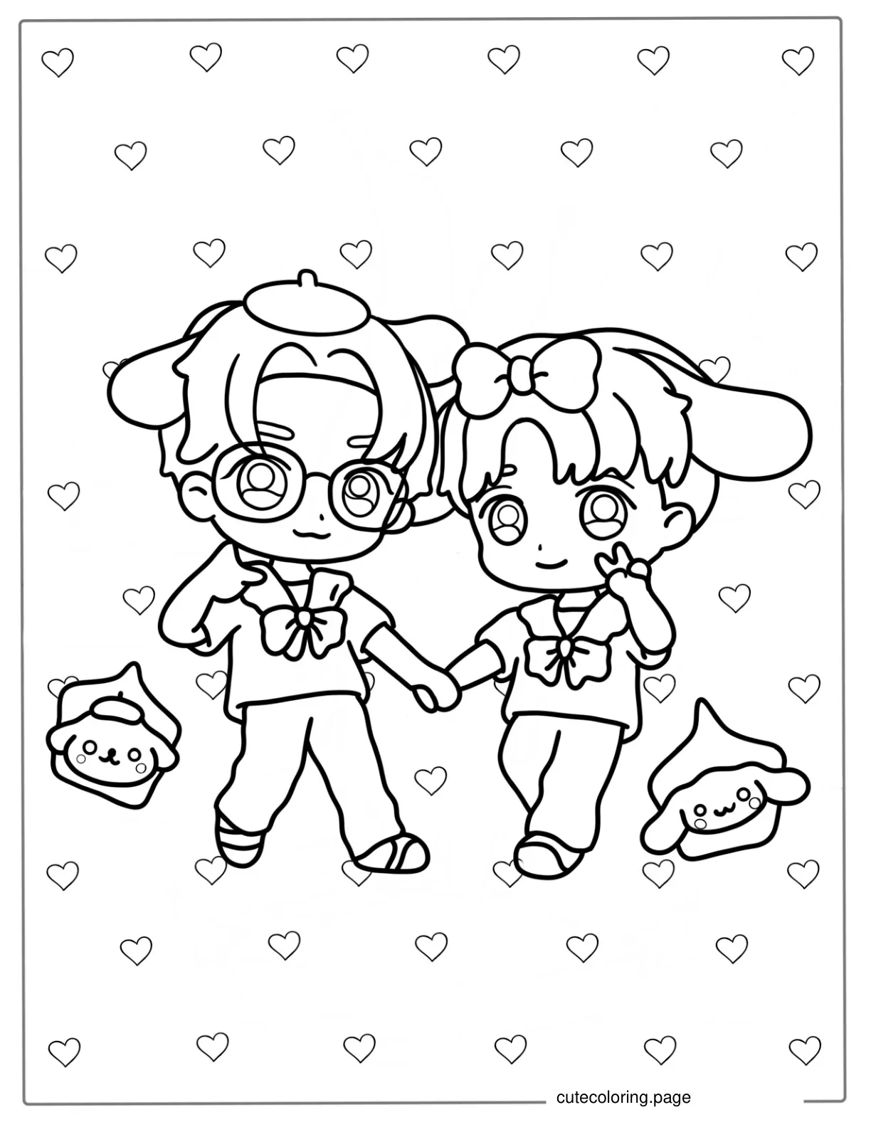 Coloring Page Of Kawaii Chibi coloring page