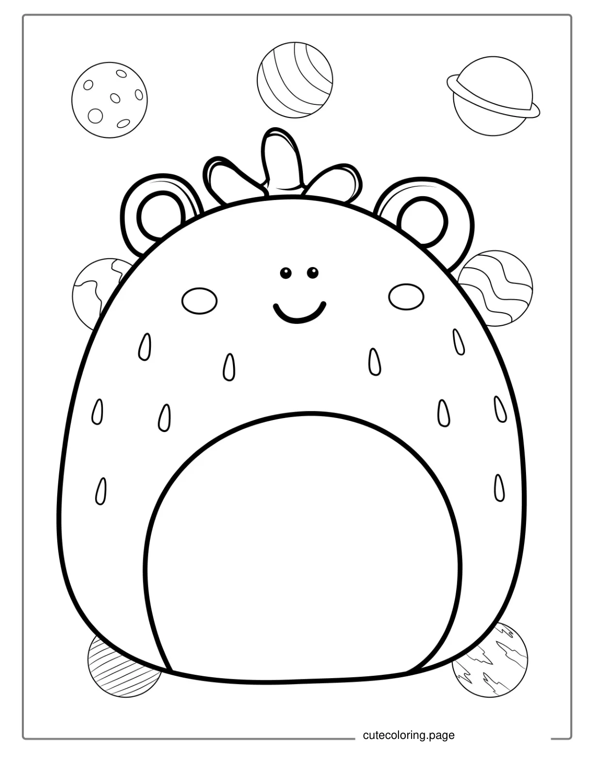 Cute Kawaii Strawberry Coloring For Preschoolers coloring page