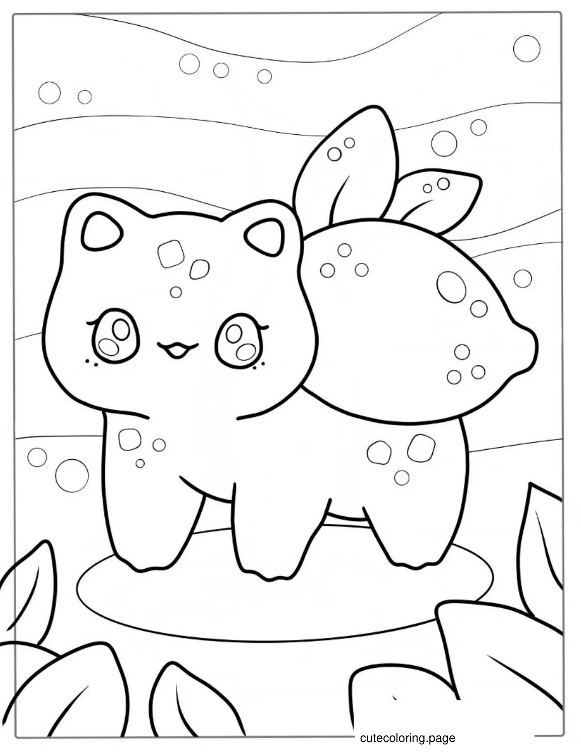 Easy Kawaii Pokemon Coloring Page 1 coloring page