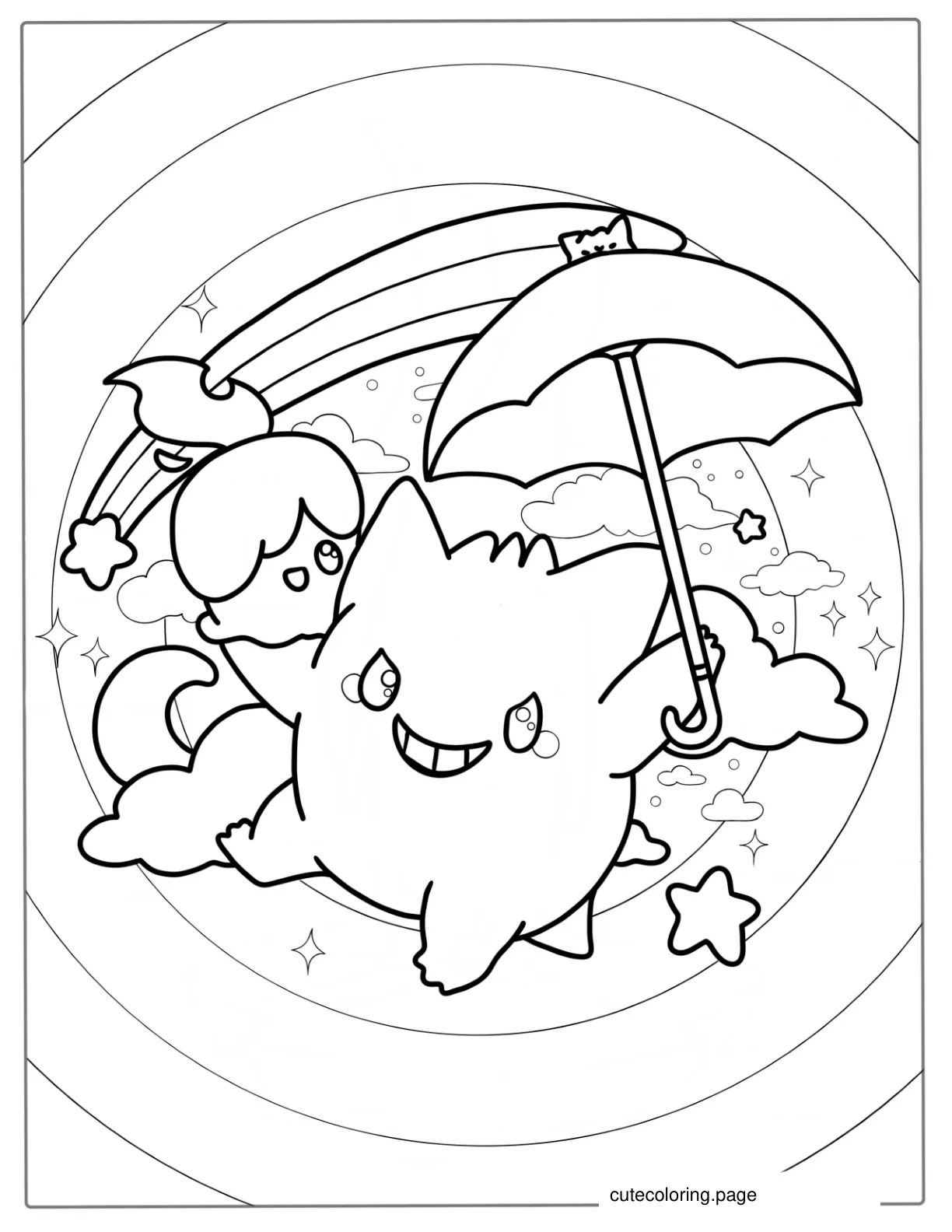 Ghost Pokemon Coloring Page coloring page