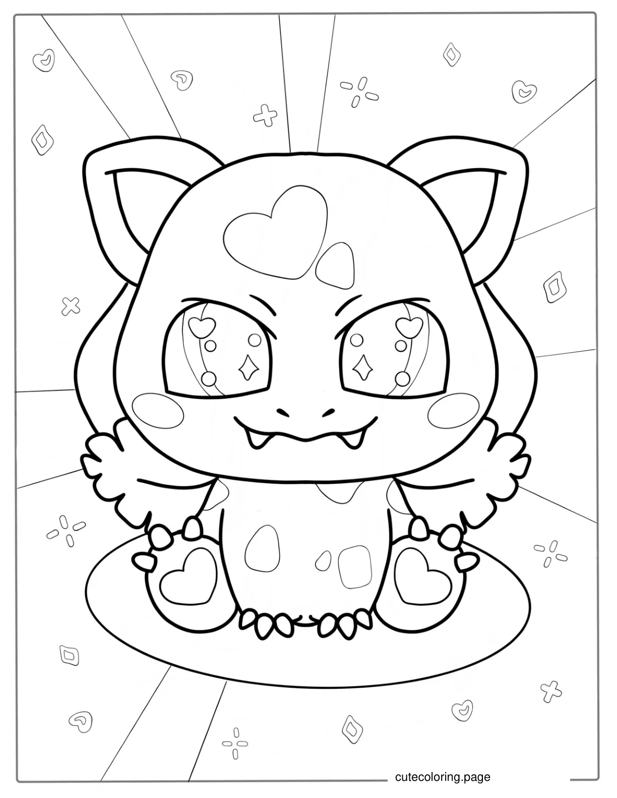 Kawaii Bulbasaur Coloring Picture coloring page