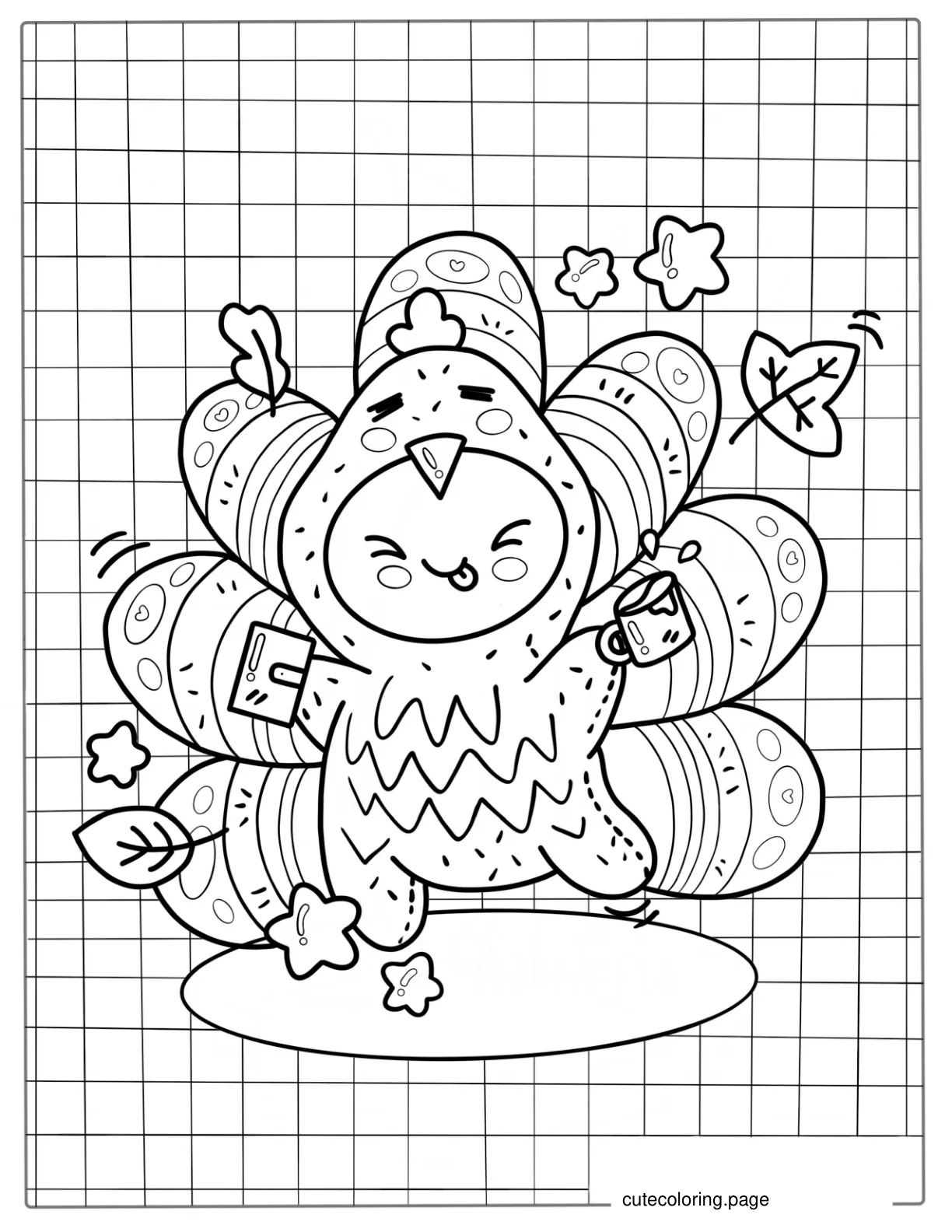 Kawaii Doodle Coloring Page coloring page