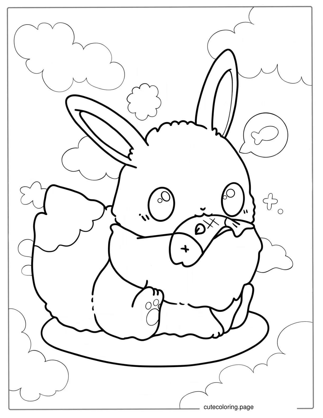 Kawaii Pokemon Coloring Page For Kids coloring page