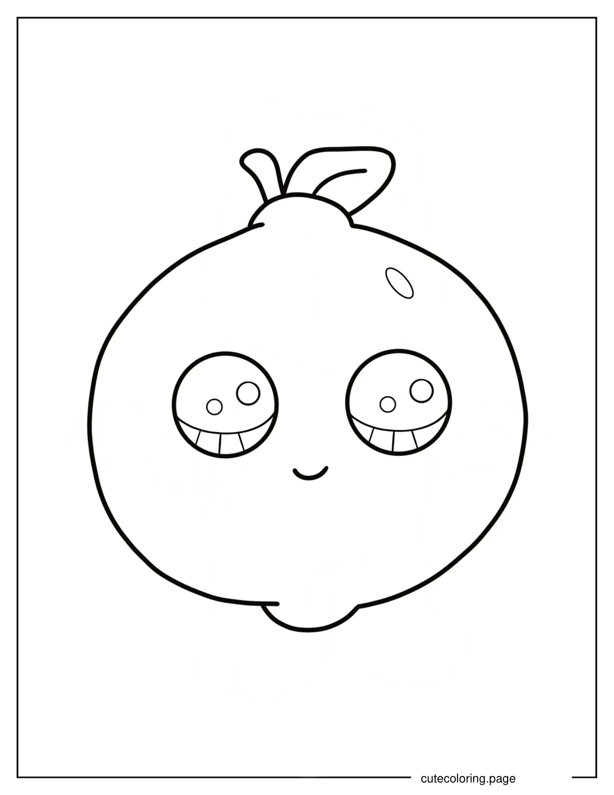 Easy Cartoon Lemon Coloring Page For Kids coloring page