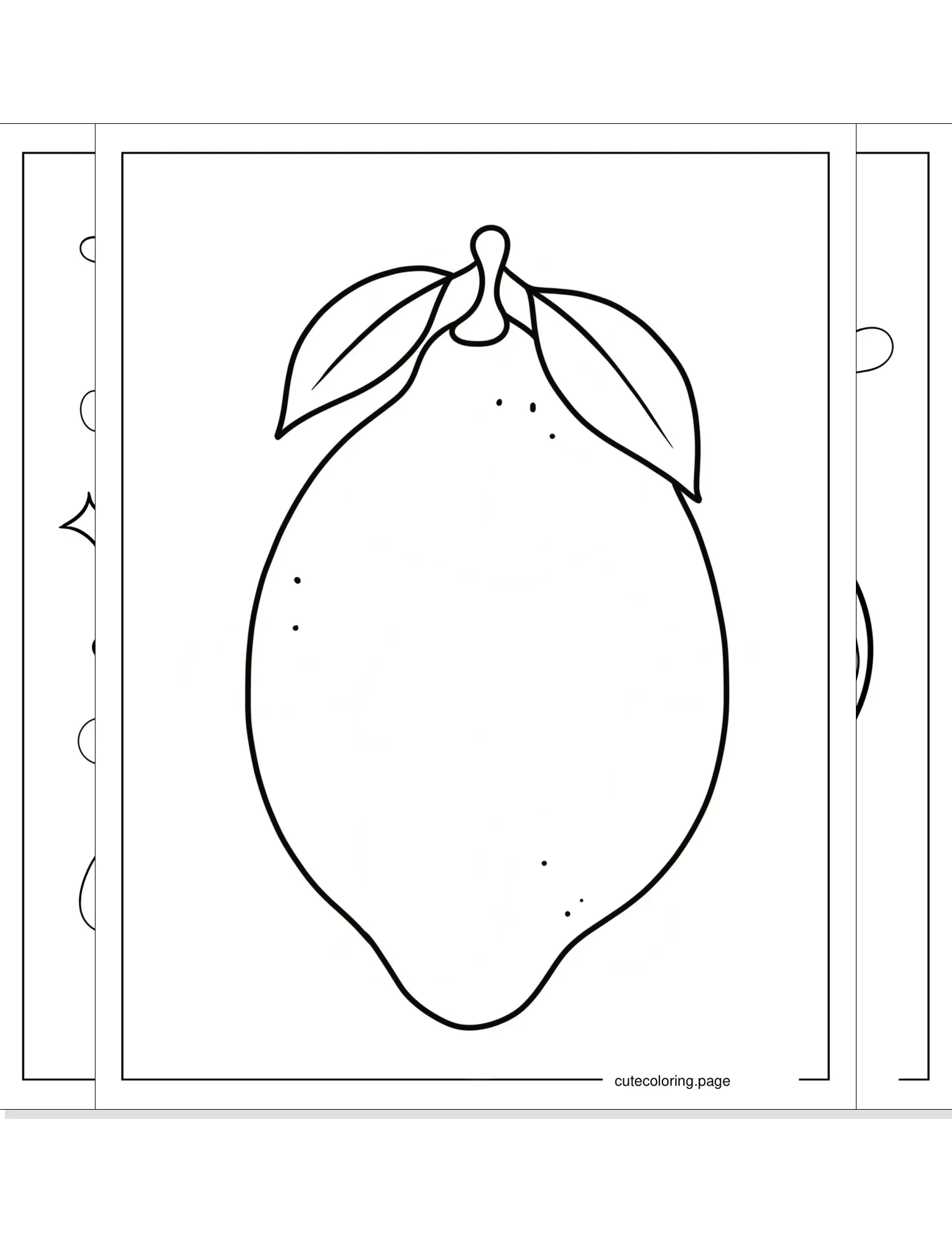 lemon coloring pages coloring page