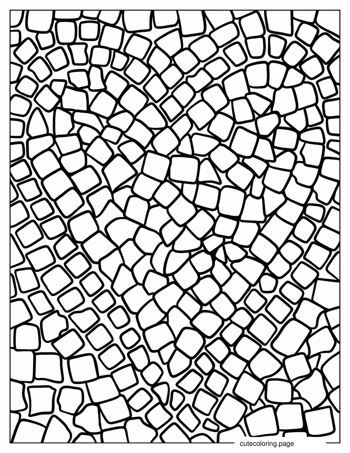 Beautiful Heart Stone Mosaic coloring page