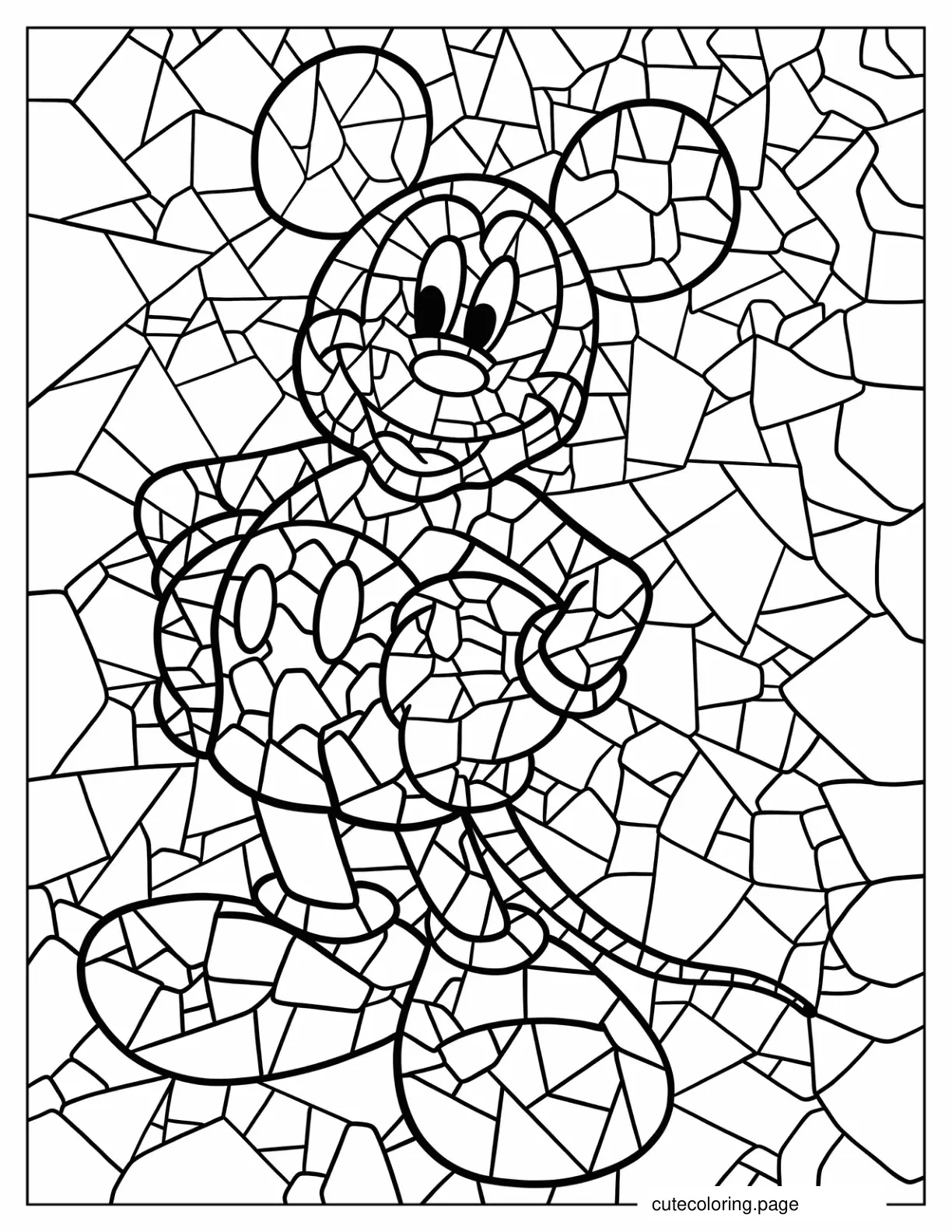 Mickey Mouse Mosaic coloring page