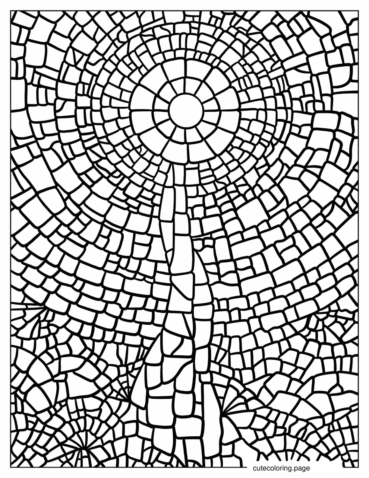 Stone Mosaic Art Coloring Page coloring page