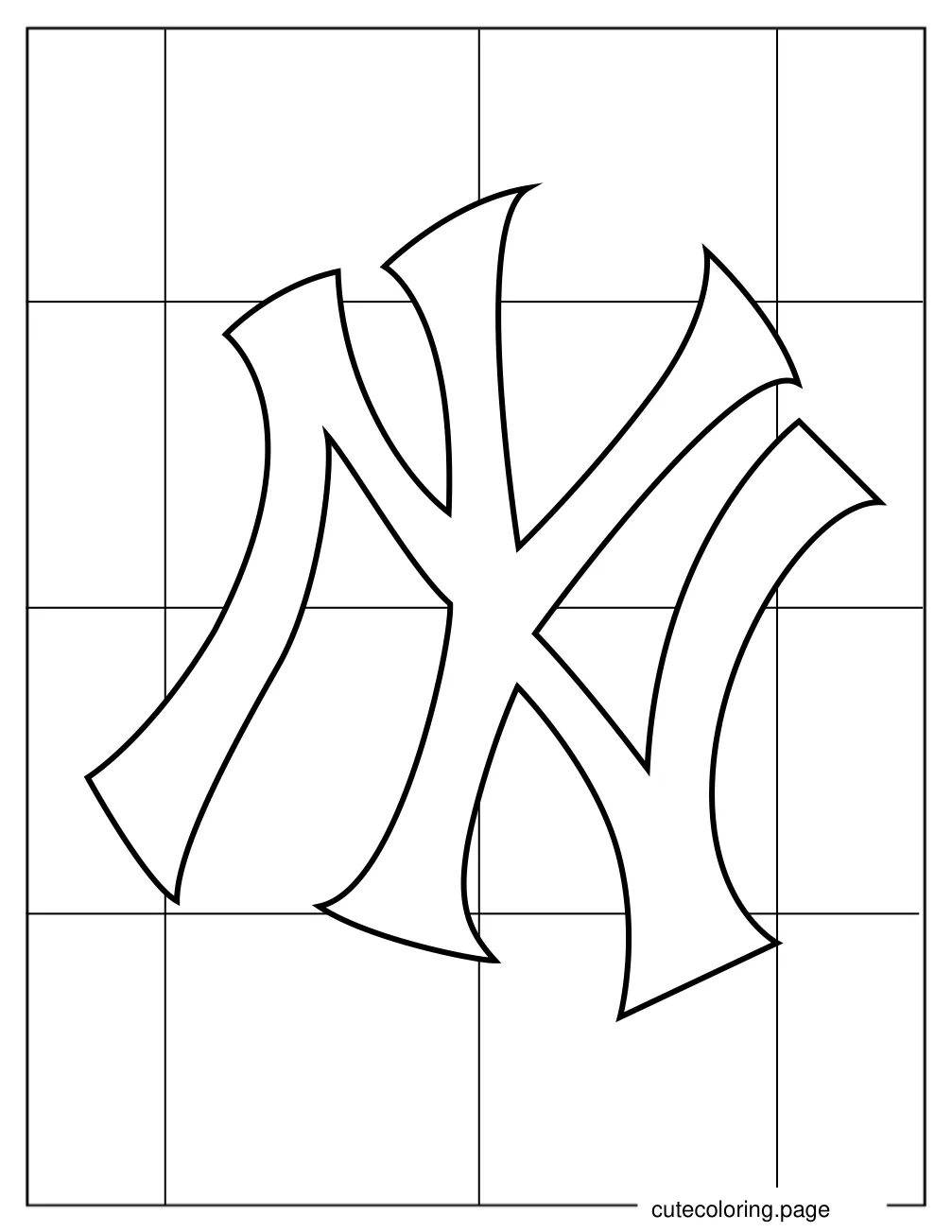 New York Yankees Logo Coloring Page coloring page