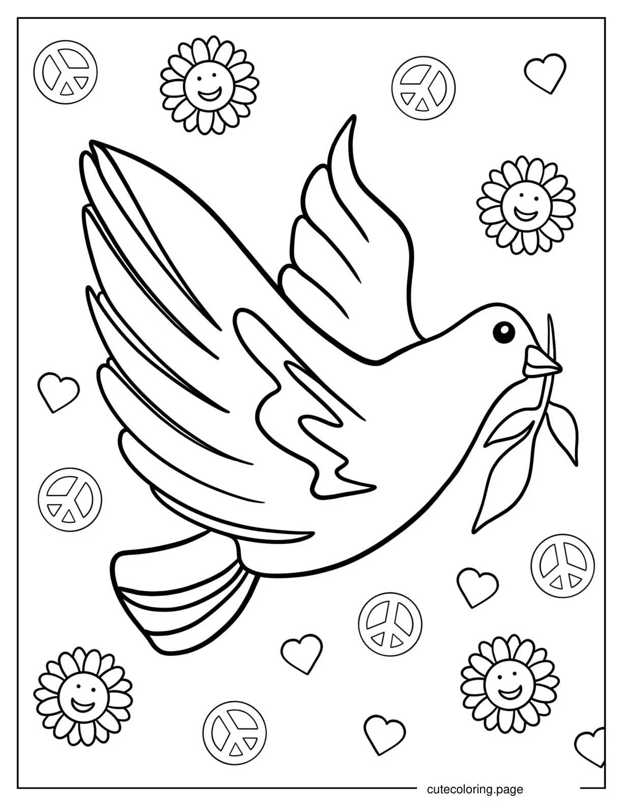 Peace Dove Coloring Page coloring page