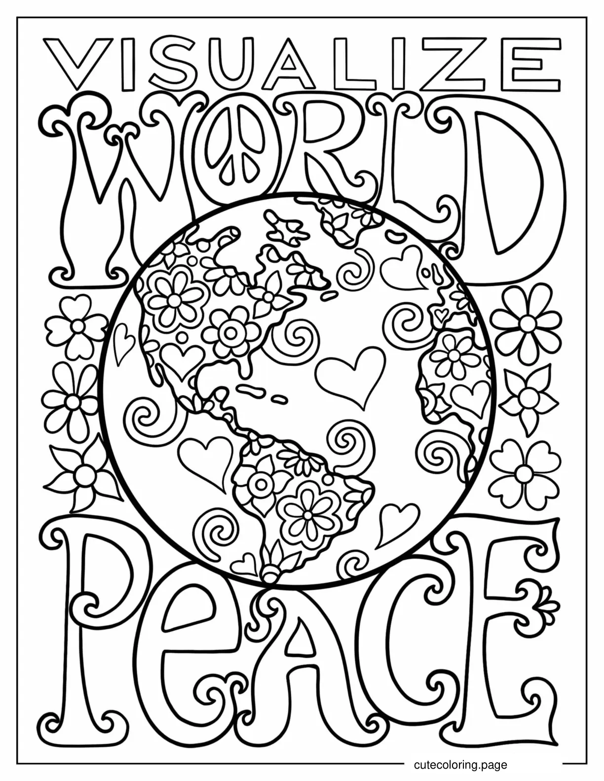 World Peace Coloring Page coloring page