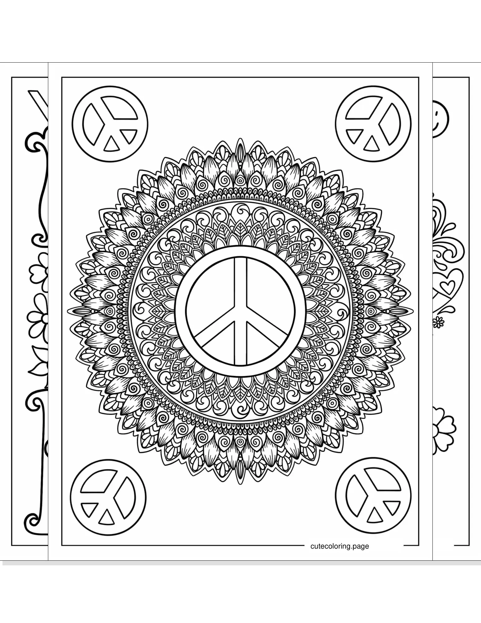 peace coloring pages coloring page