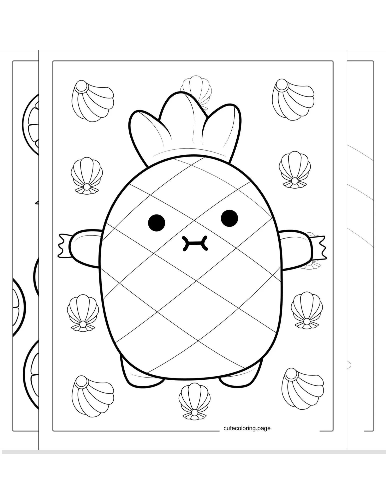 pineapple coloring pages coloring page