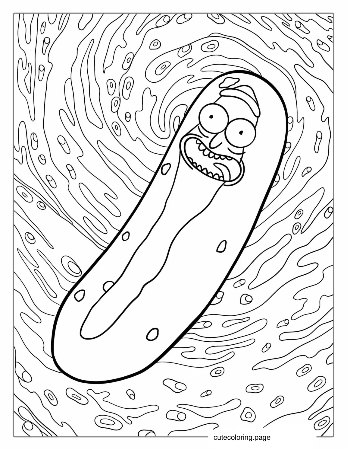 Pickle Rick Coloring Page coloring page