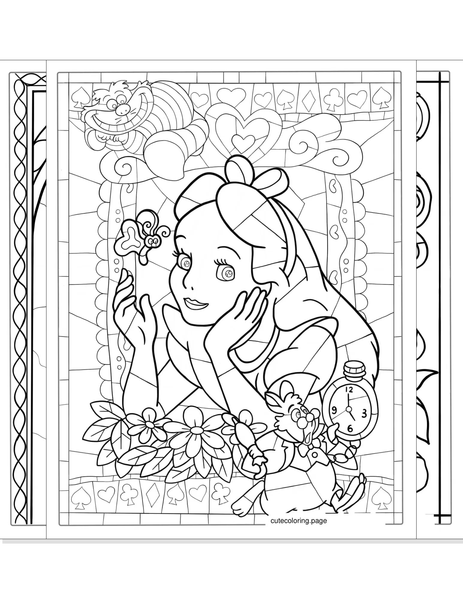 stained glass coloring pages coloring page