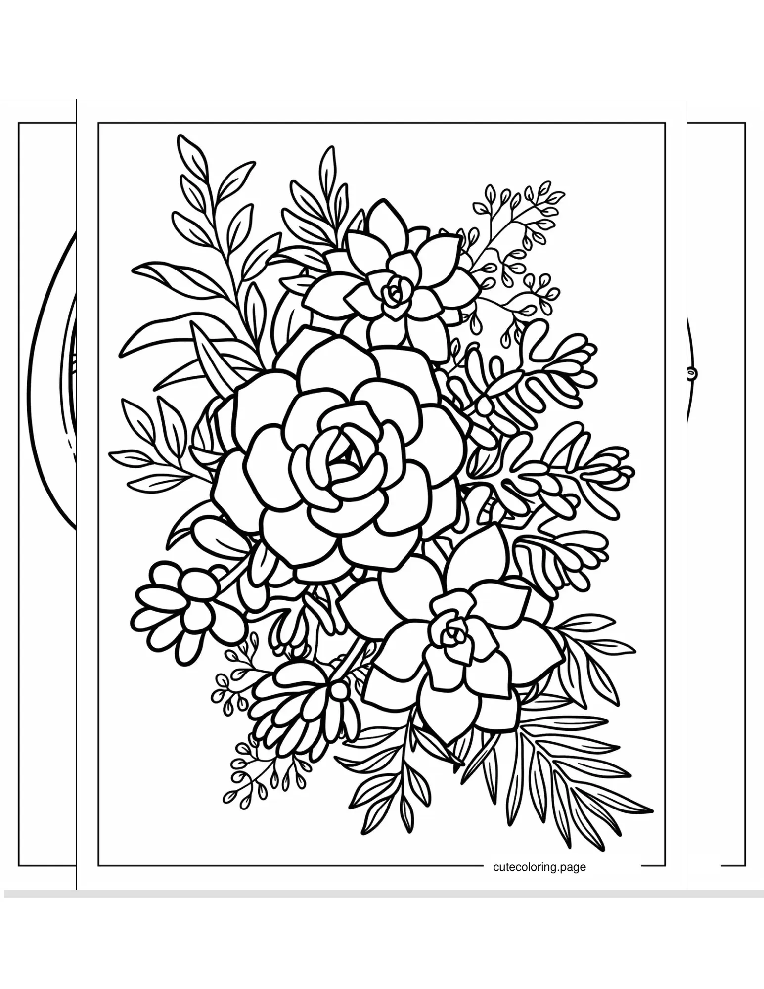 succulent coloring pages coloring page