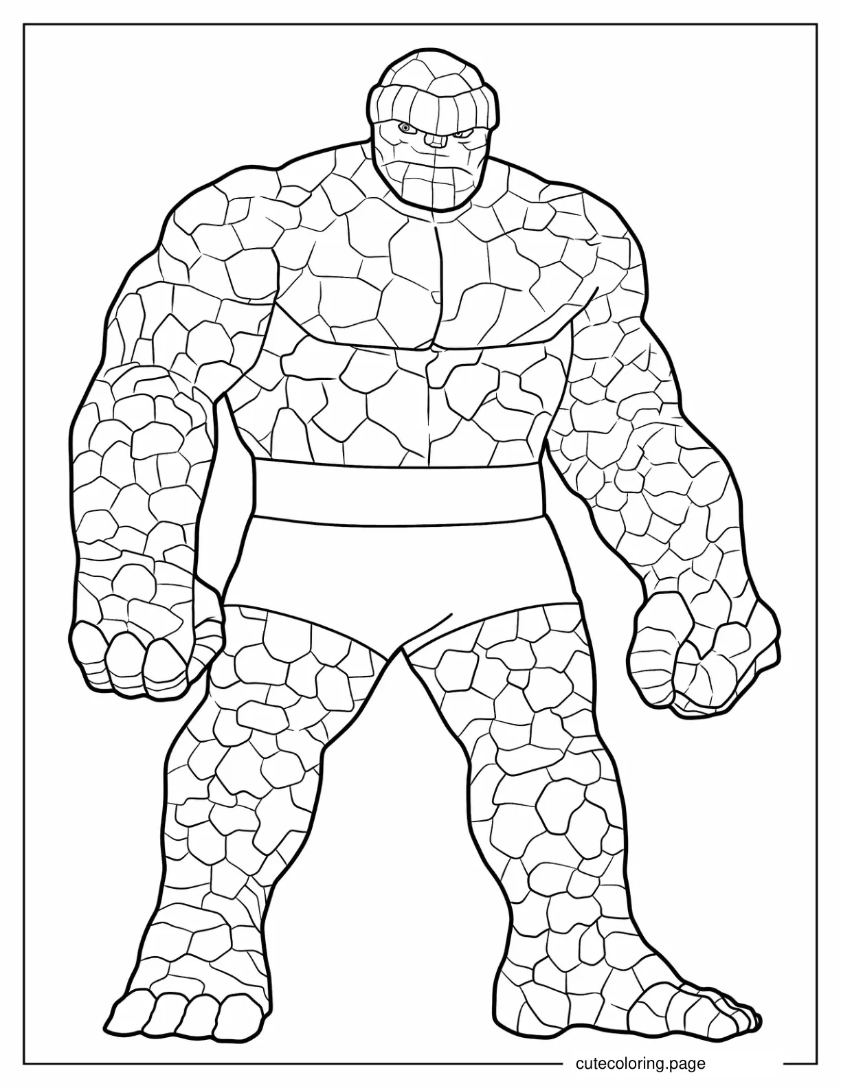 Ben Grimm The Thing Coloring Page For Preschoolers coloring page