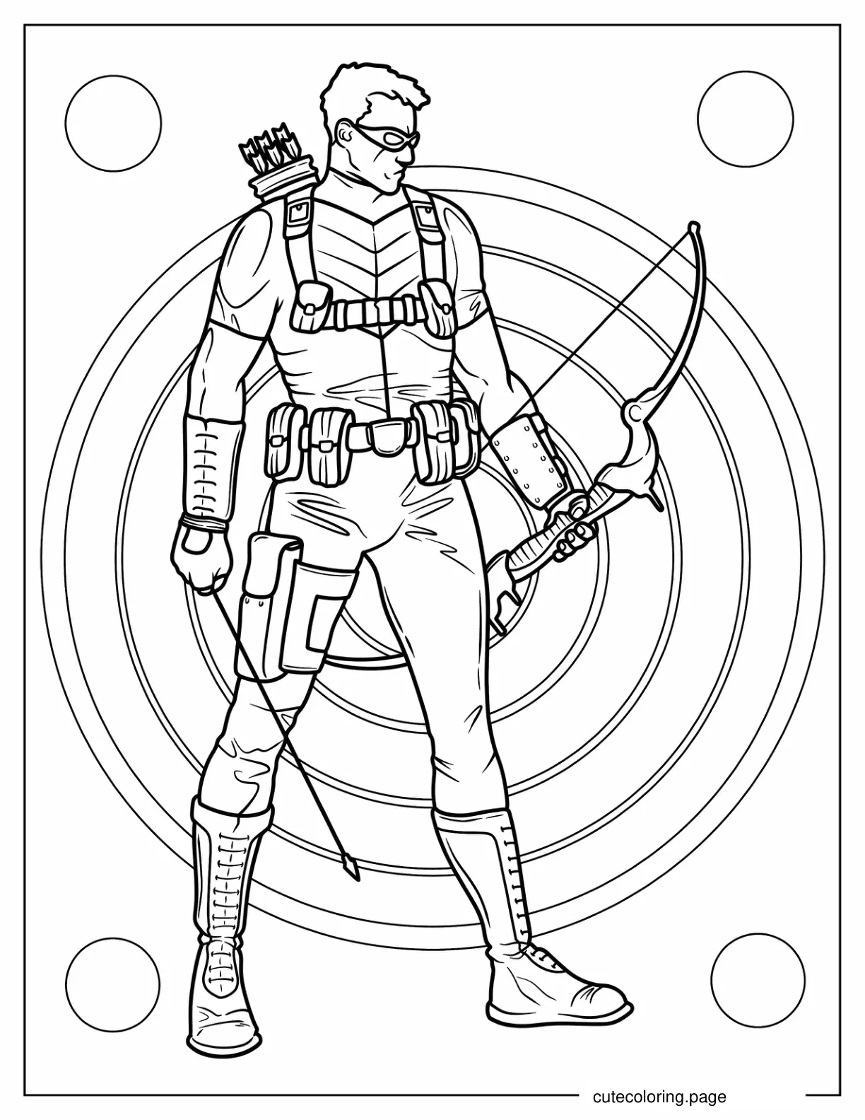 Hawkeye Clint Barton Coloring Page coloring page