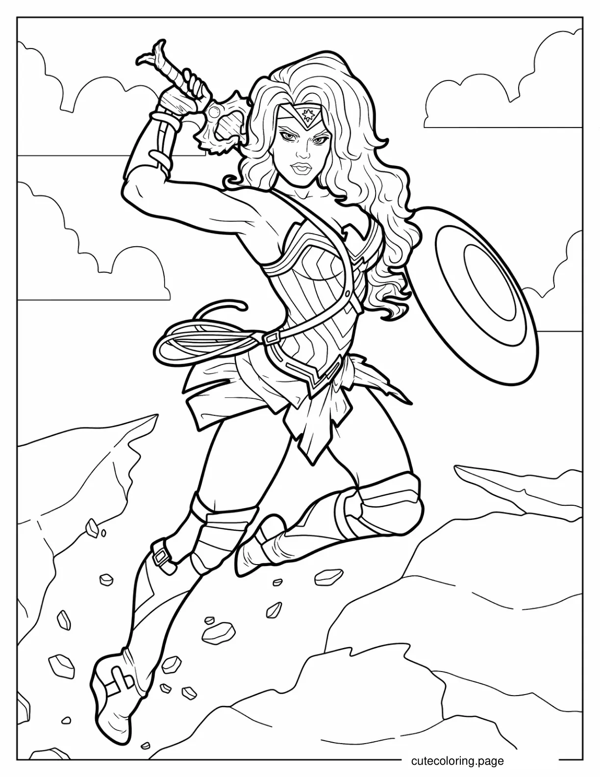 Wonder Woman Diana Prince coloring page