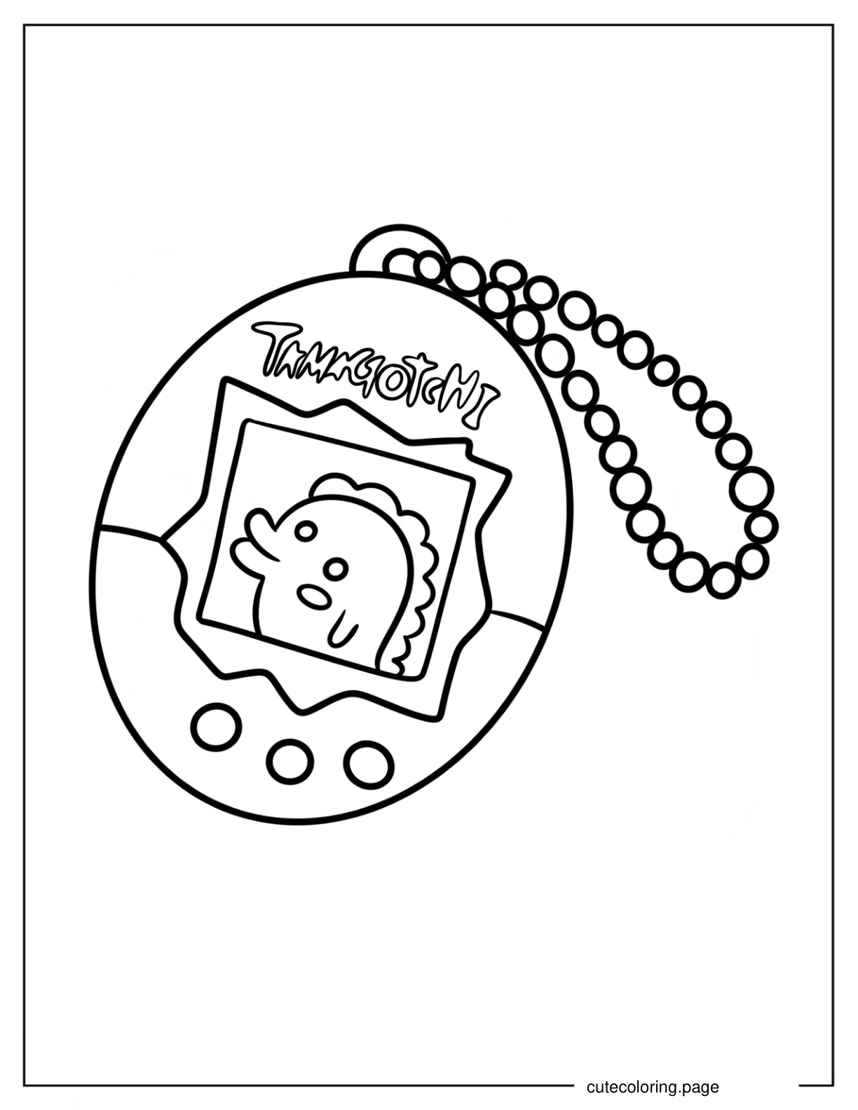 Kuchipatchi In Tamagotchi Console Coloring Page For Preschoolers coloring page