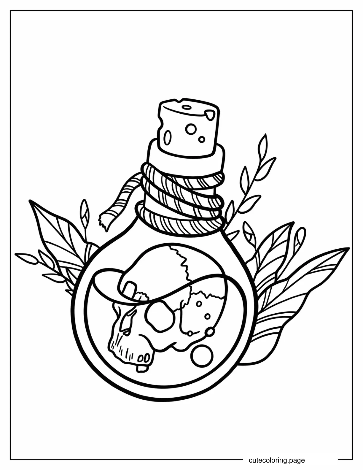 Death Potion Tattoo coloring page