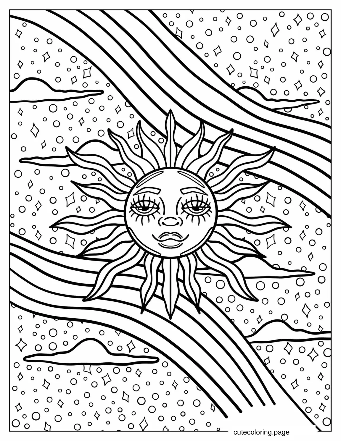 Dream Like Sun To Color coloring page