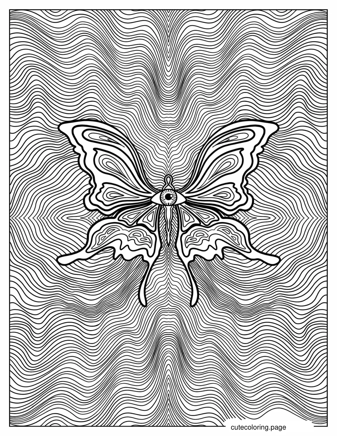 Transcendent Butterfly Coloring Sheet coloring page