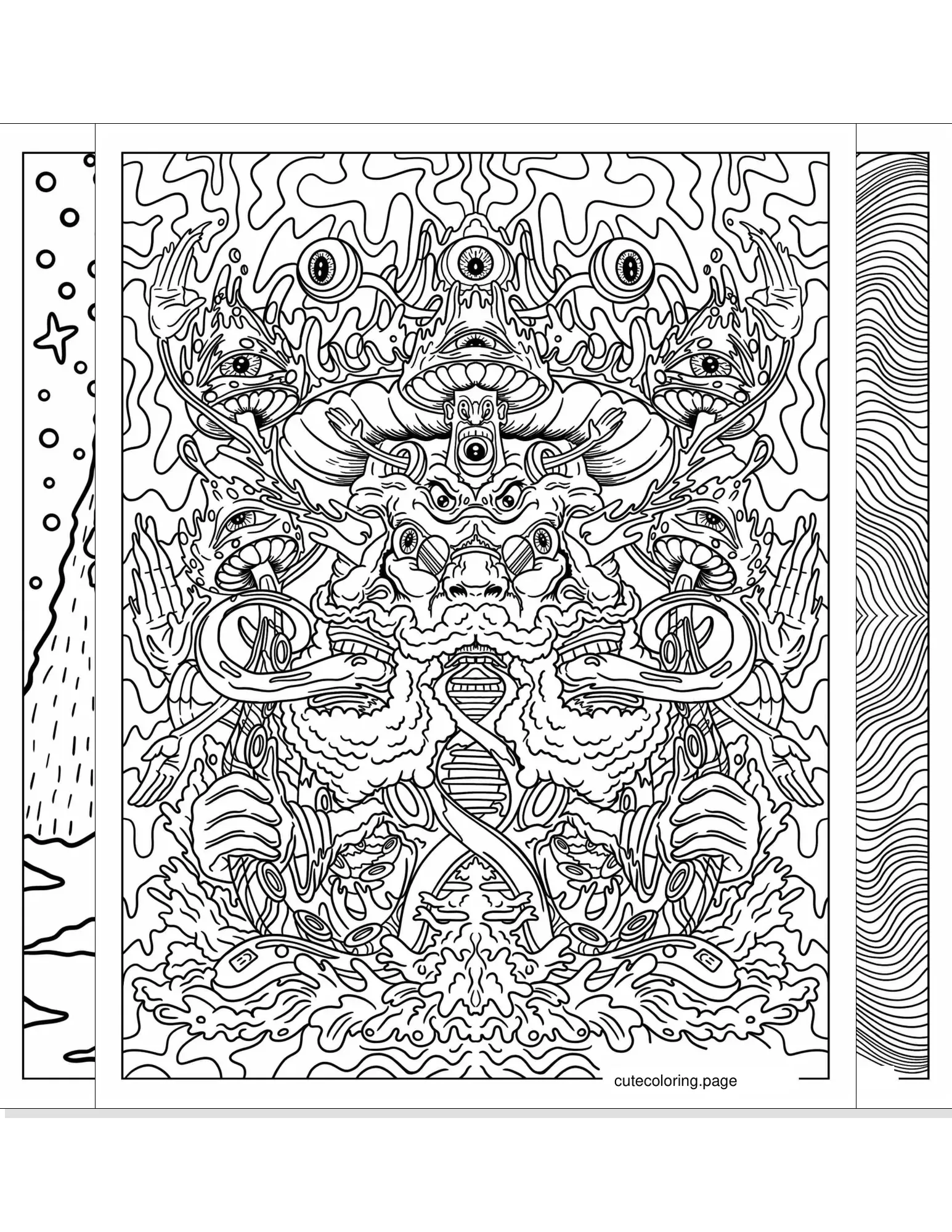 trippy coloring pages coloring page