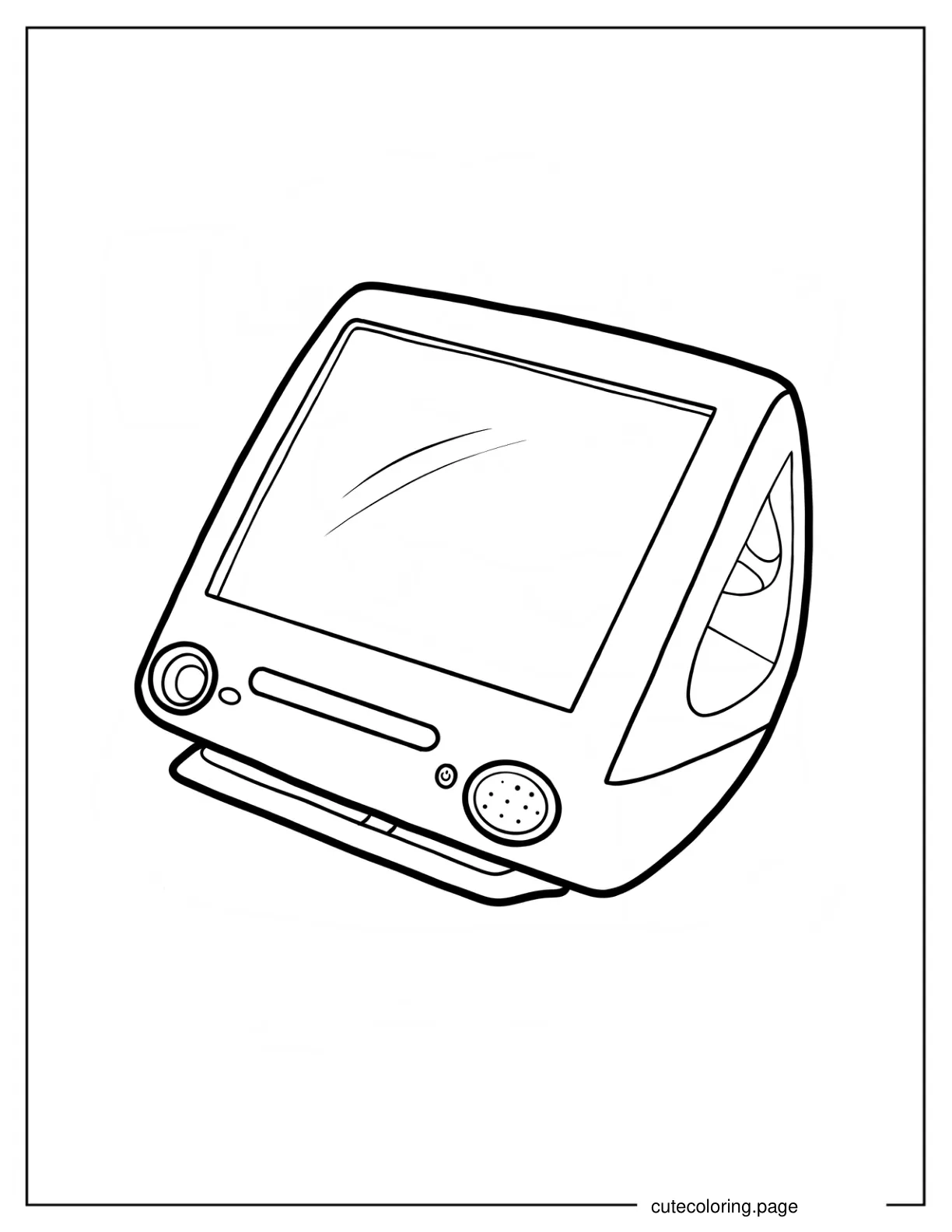 Apple iMac G3 Y2k Coloring Page coloring page