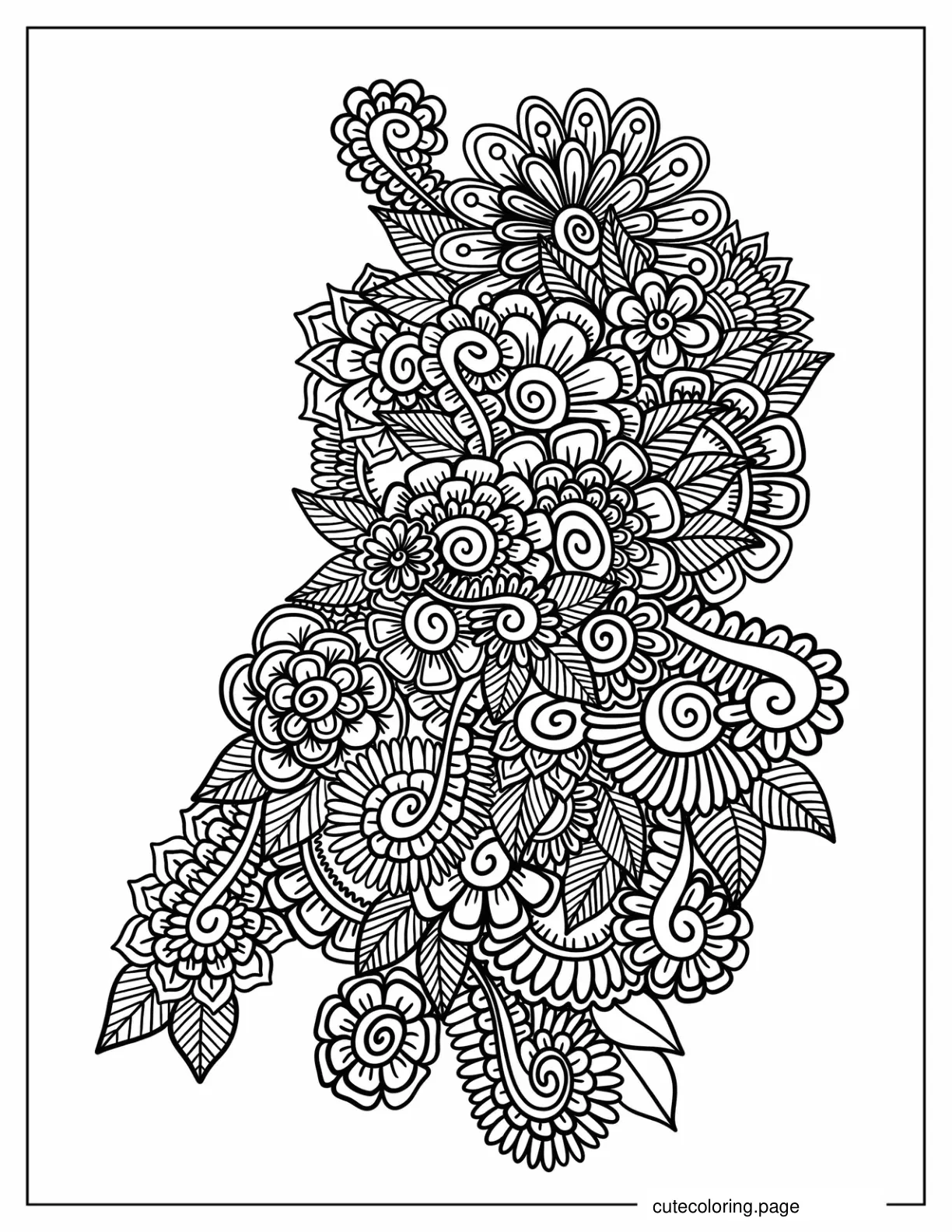 Playful Zentangle To Color coloring page